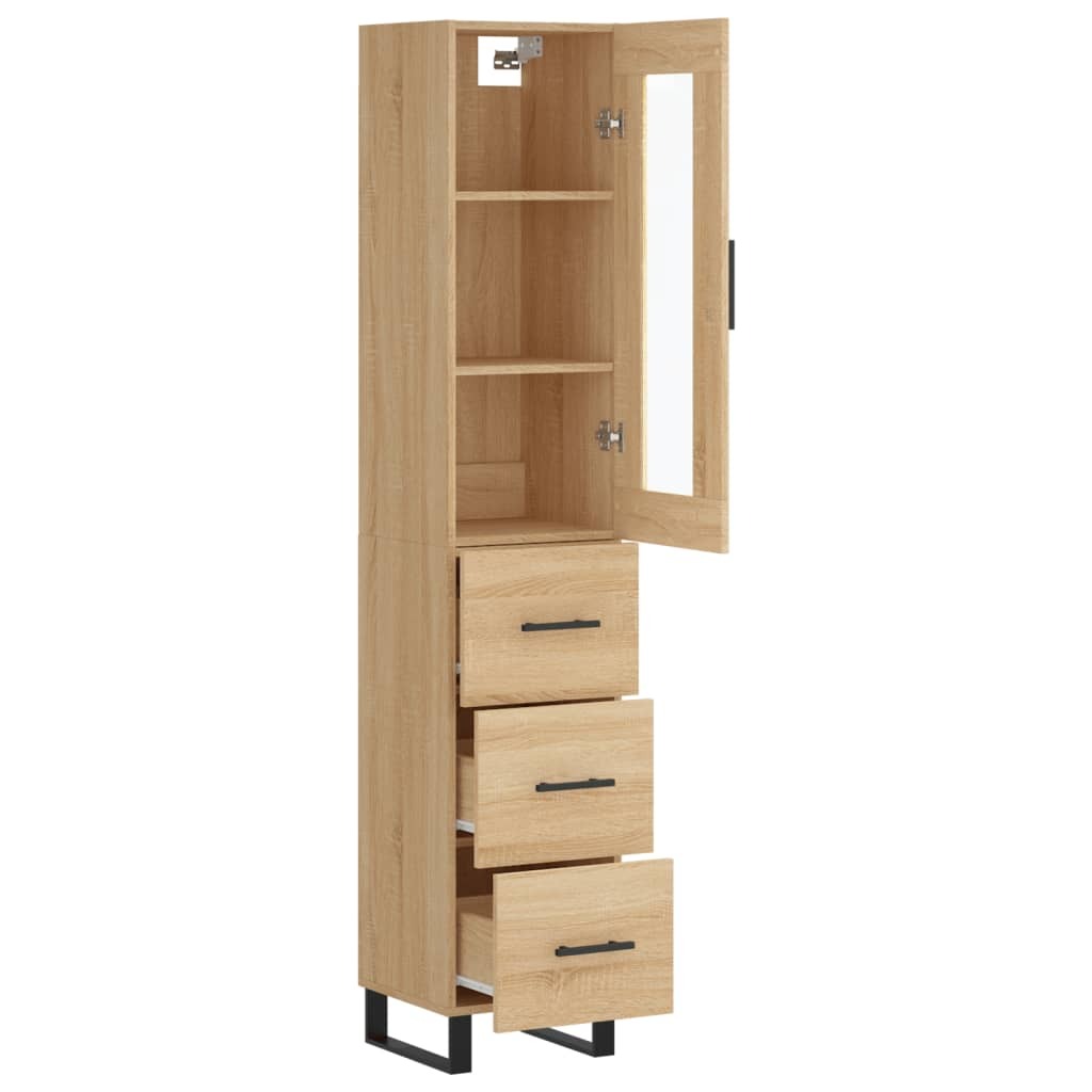 Highboard Sonoma Oak 34.5x34x180 cm Engineered Wood