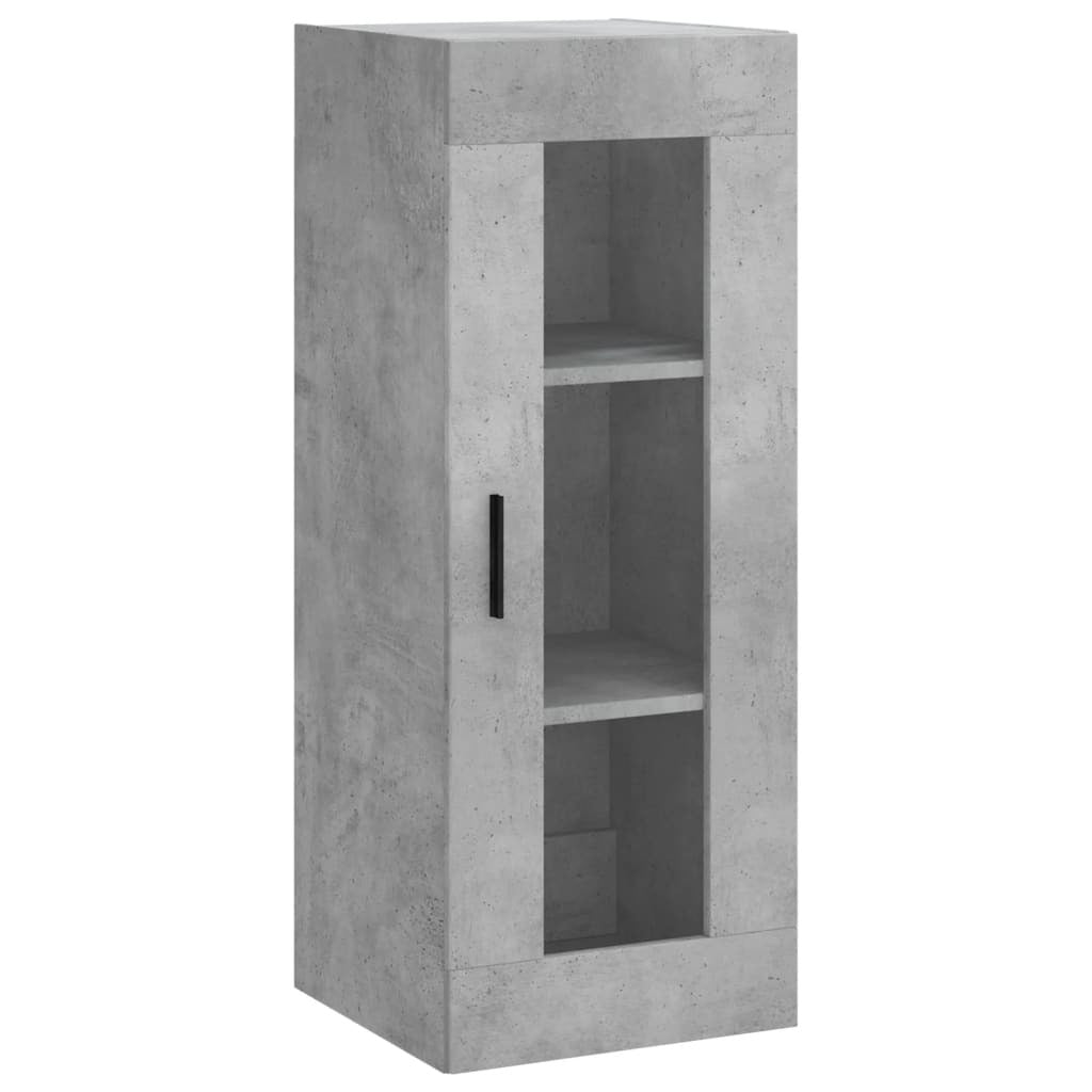 Highboard Concrete Grey 34.5x34x180 cm Engineered Wood