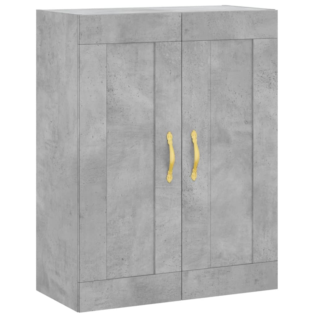 Highboard Concrete Grey 69.5x34x180 cm Engineered Wood