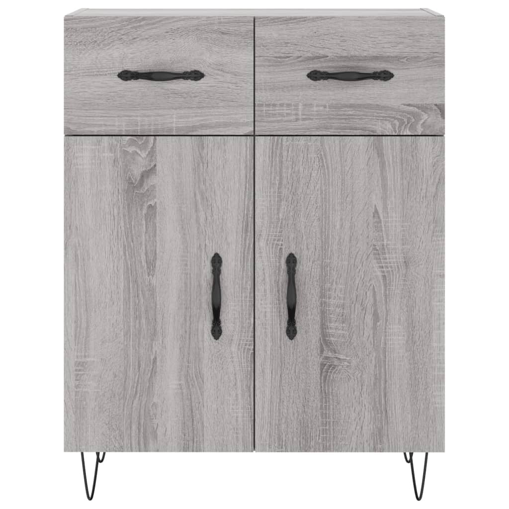 Highboard Grey Sonoma 69.5x34x180 cm Engineered Wood