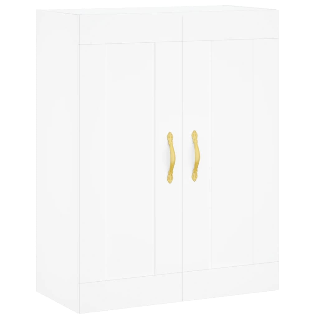 Highboard White 69.5x34x180 cm Engineered Wood