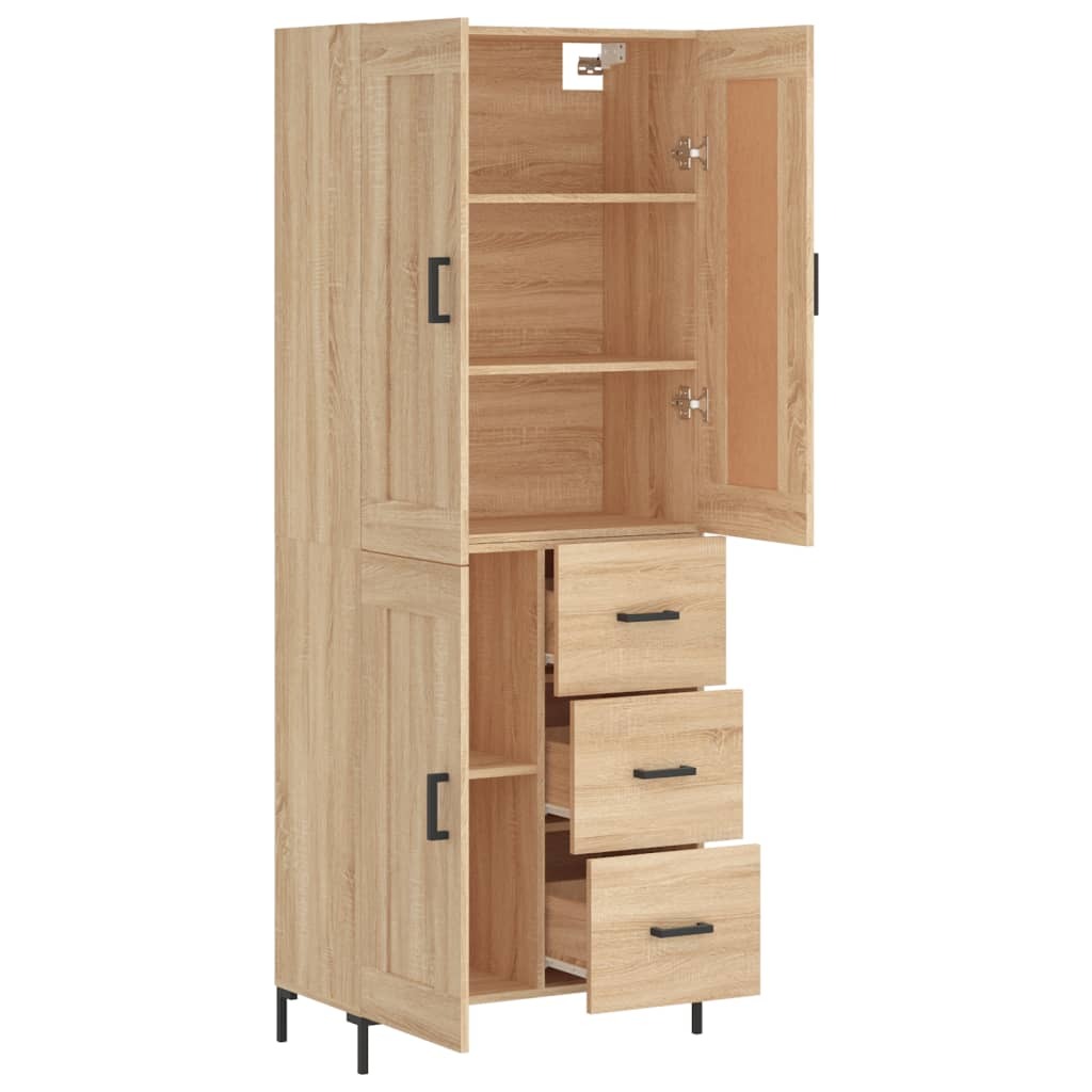 Highboard Sonoma Oak 69.5x34x180 cm Engineered Wood