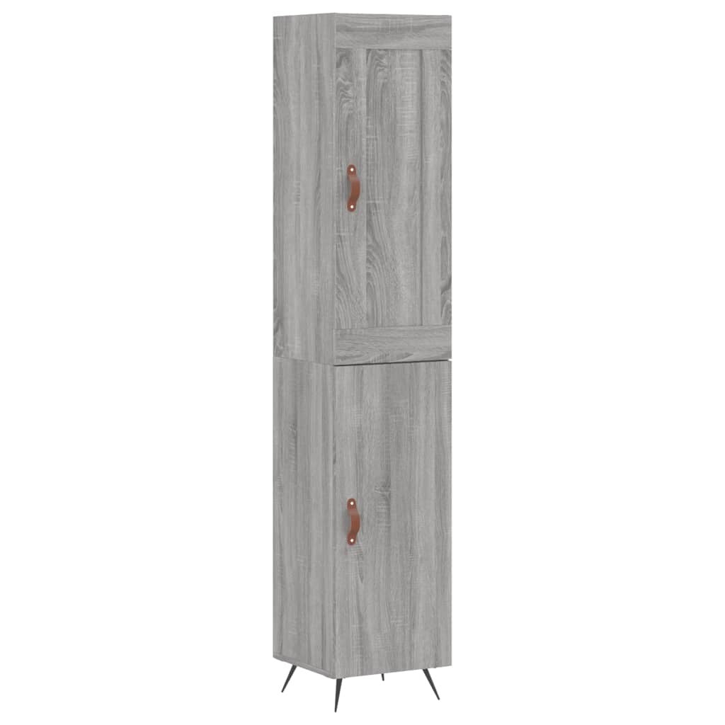 Highboard Grey Sonoma 34.5x34x180 cm Engineered Wood