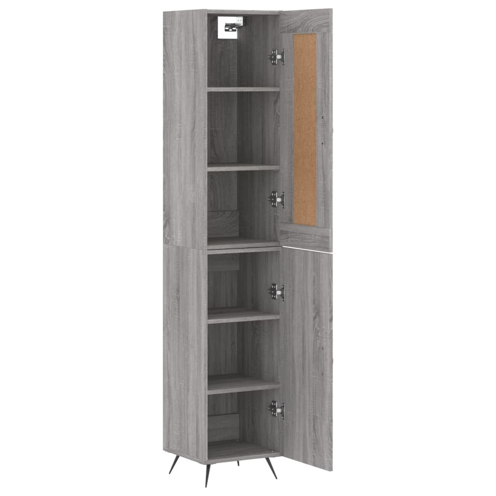 Highboard Grey Sonoma 34.5x34x180 cm Engineered Wood