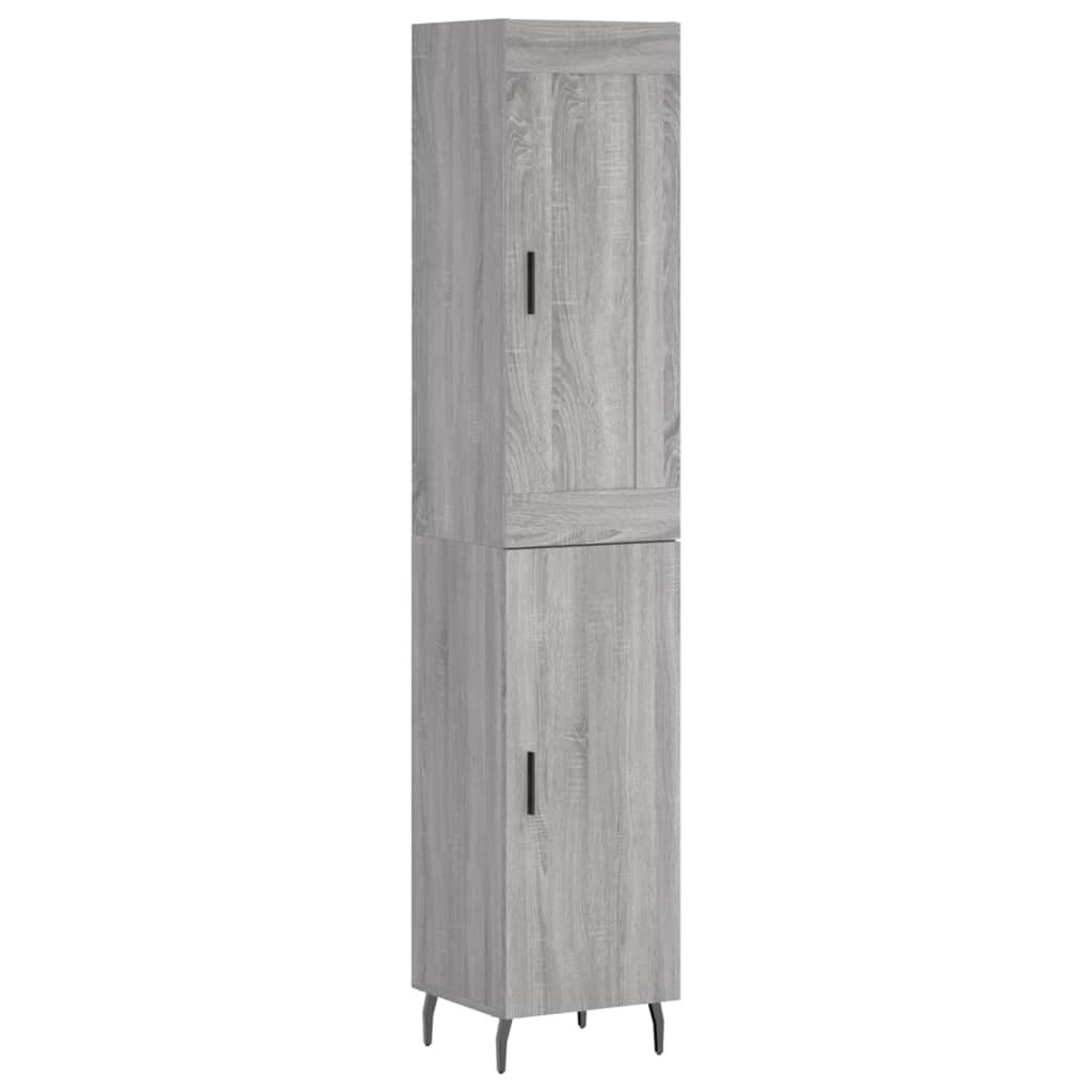 Highboard Grey Sonoma 34.5x34x180 cm Engineered Wood