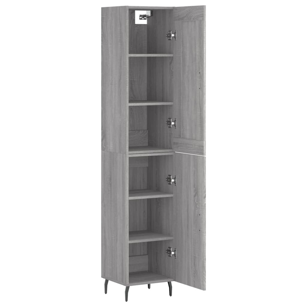 Highboard Grey Sonoma 34.5x34x180 cm Engineered Wood