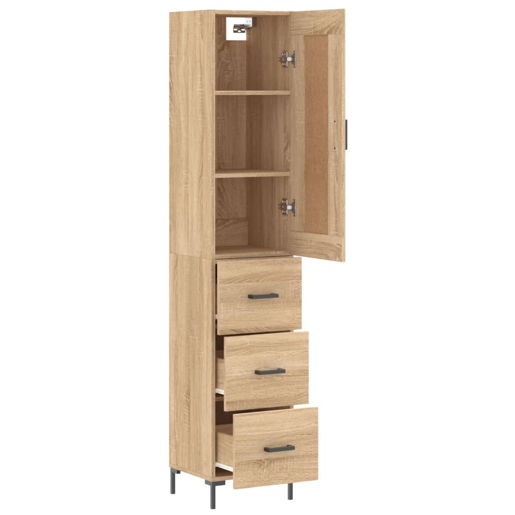 Highboard Sonoma Oak 34.5x34x180 cm Engineered Wood