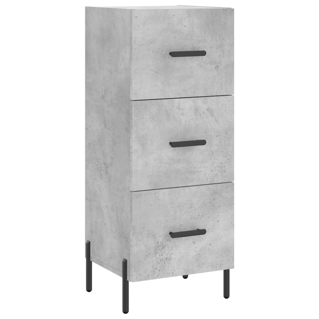 Highboard Concrete Grey 34.5x34x180 cm Engineered Wood