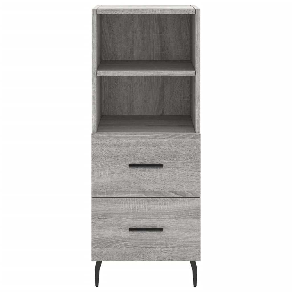 Highboard Grey Sonoma 34.5x34x180 cm Engineered Wood