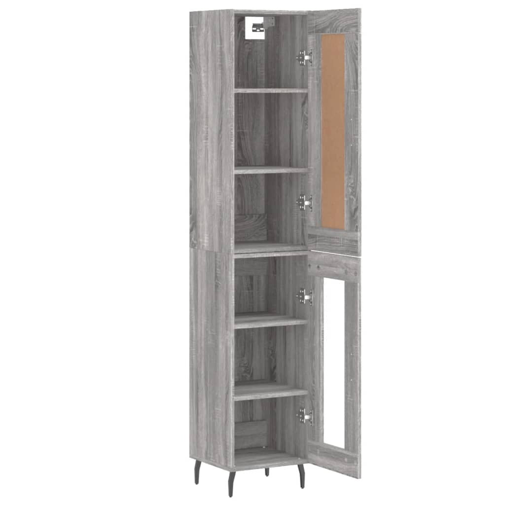 Highboard Grey Sonoma 34.5x34x180 cm Engineered Wood