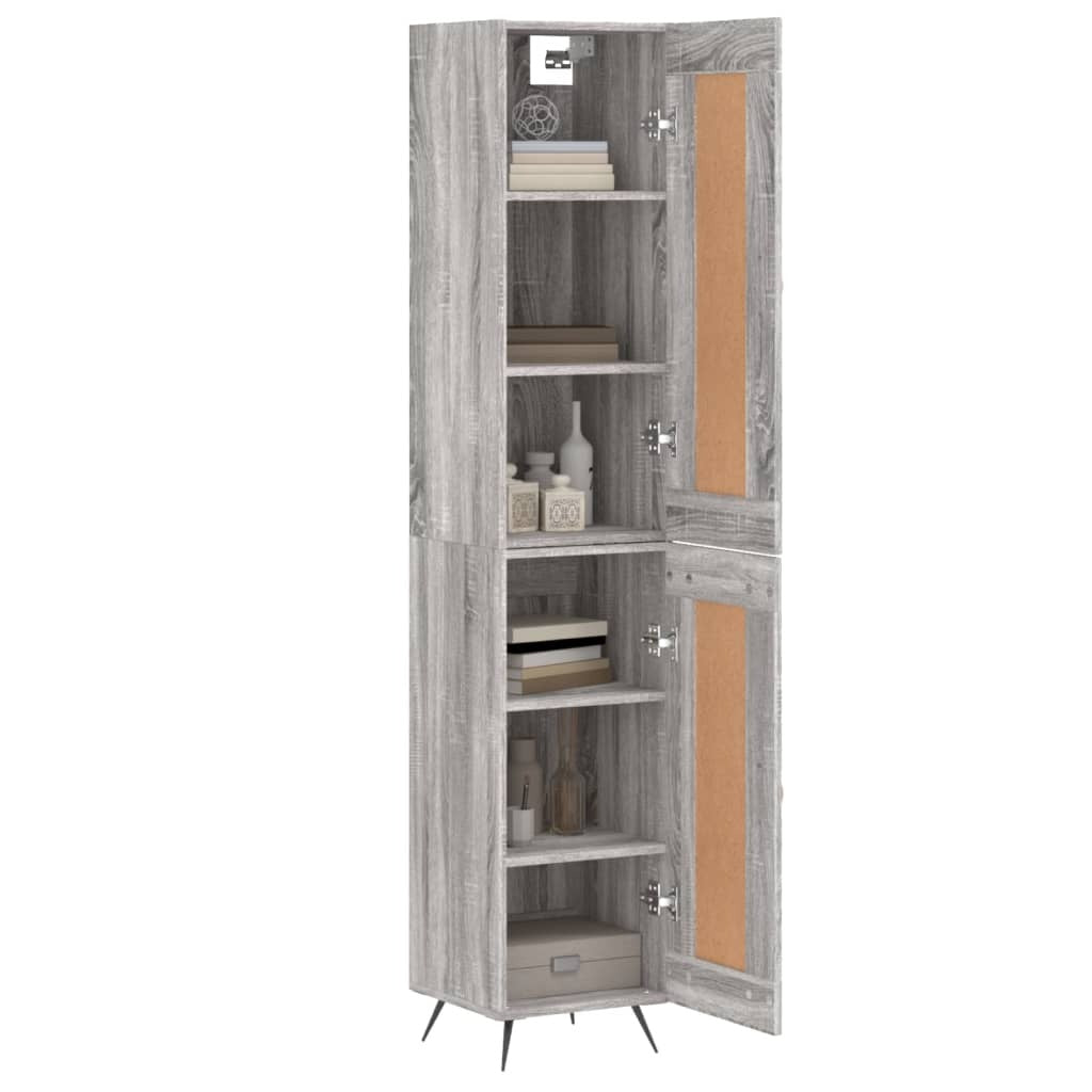 Highboard Grey Sonoma 34.5x34x180 cm Engineered Wood