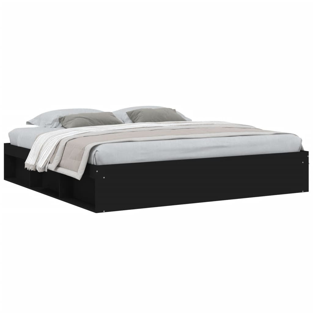 Bed Frame Black 200x200 cm