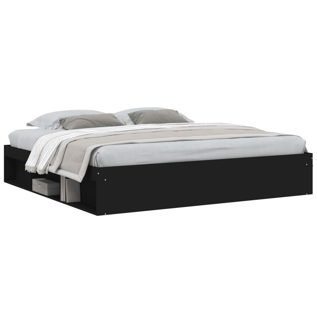 Bed Frame Black 200x200 cm