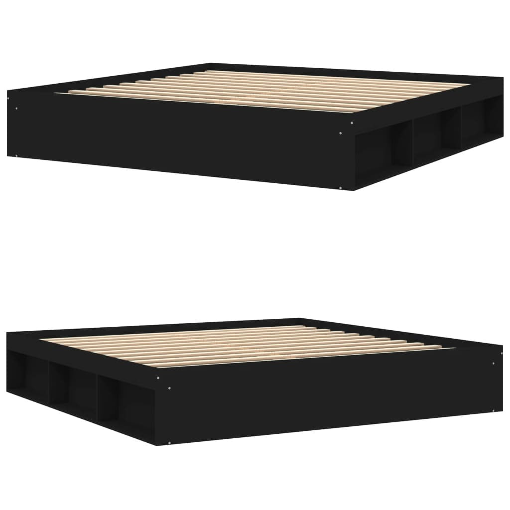 Bed Frame Black 200x200 cm