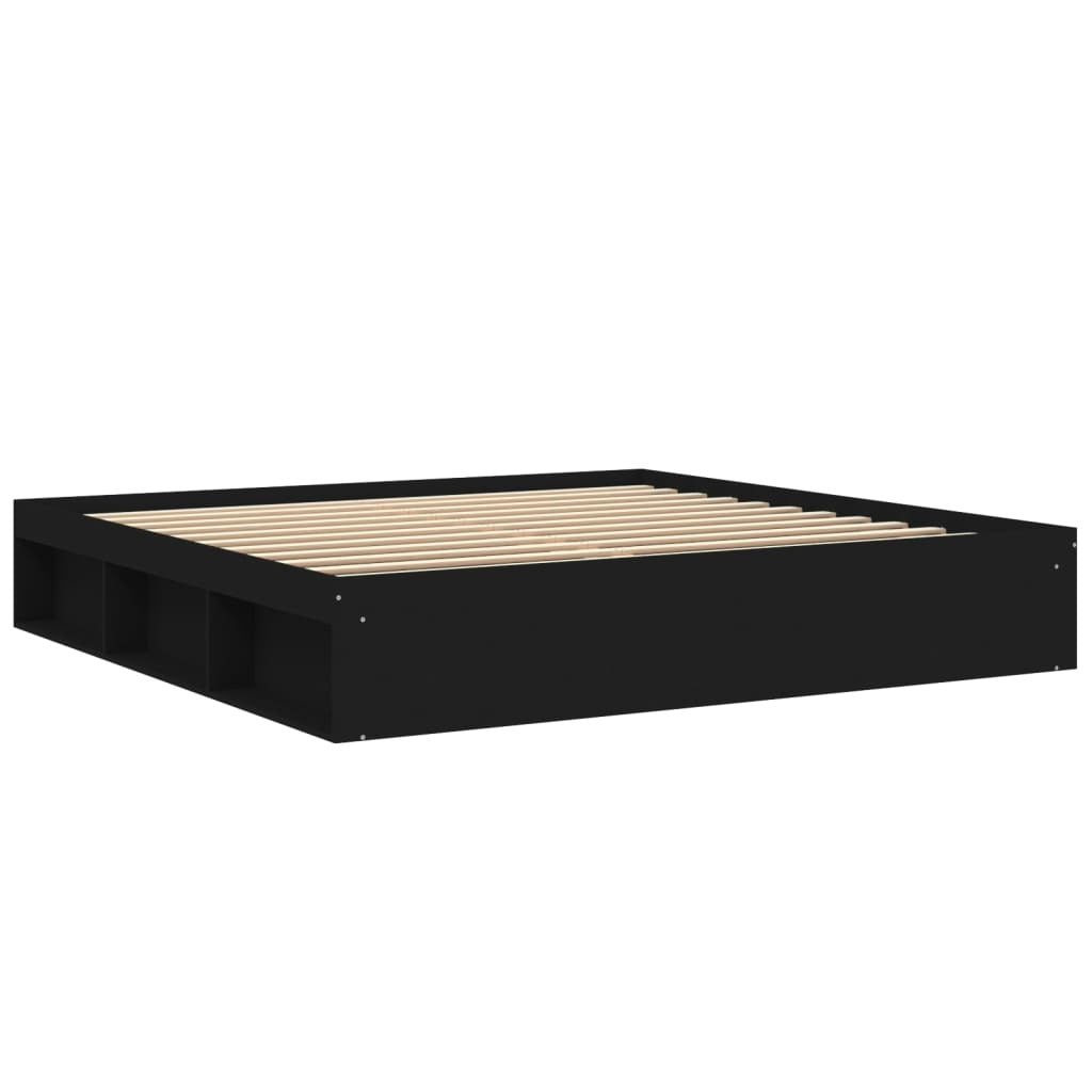 Bed Frame Black 200x200 cm