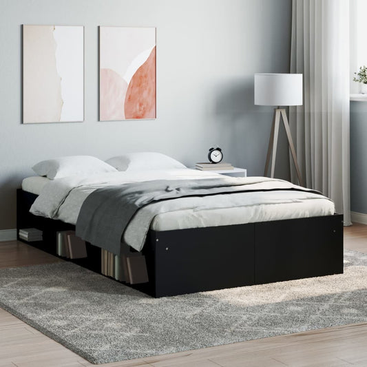 Bed Frame without Mattress Black 120x190 cm Small Double Small Double