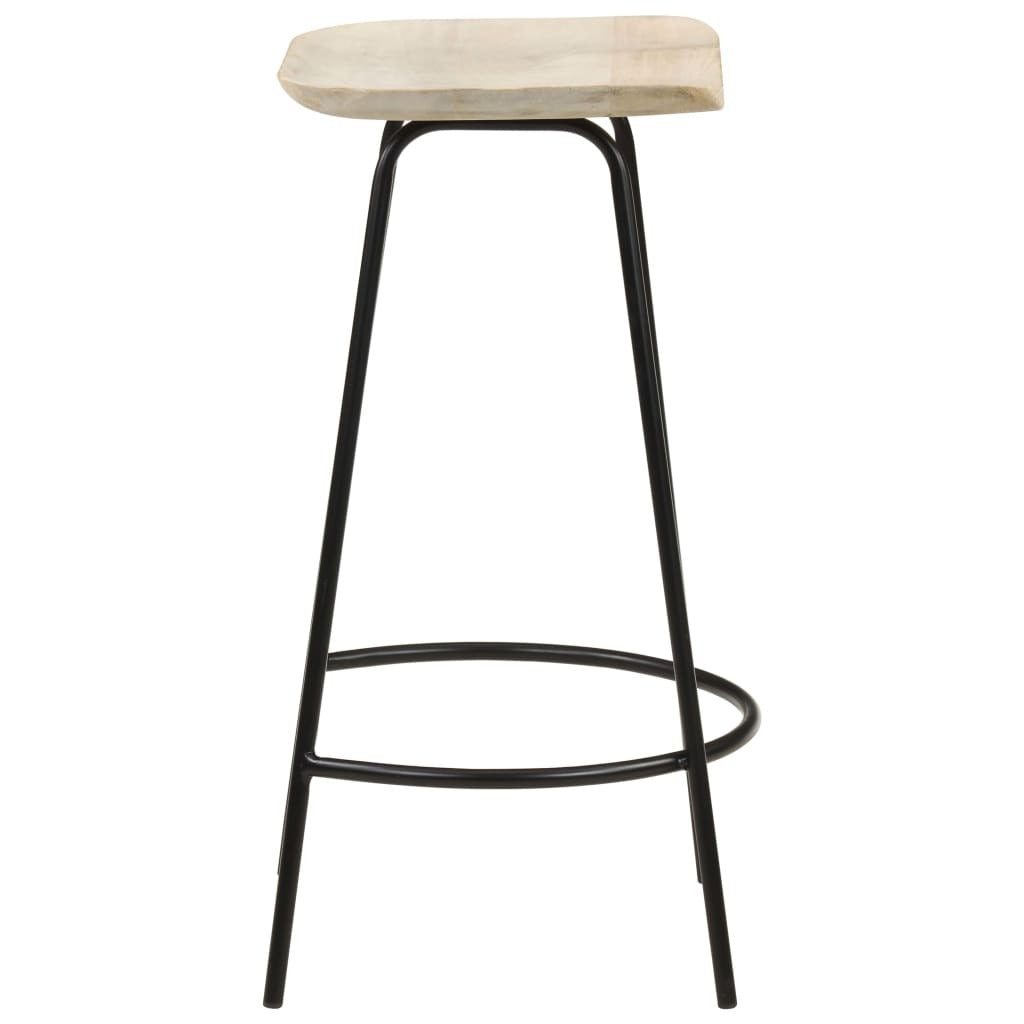 vidaXL Bar Stools 2 pcs Solid Mango Wood