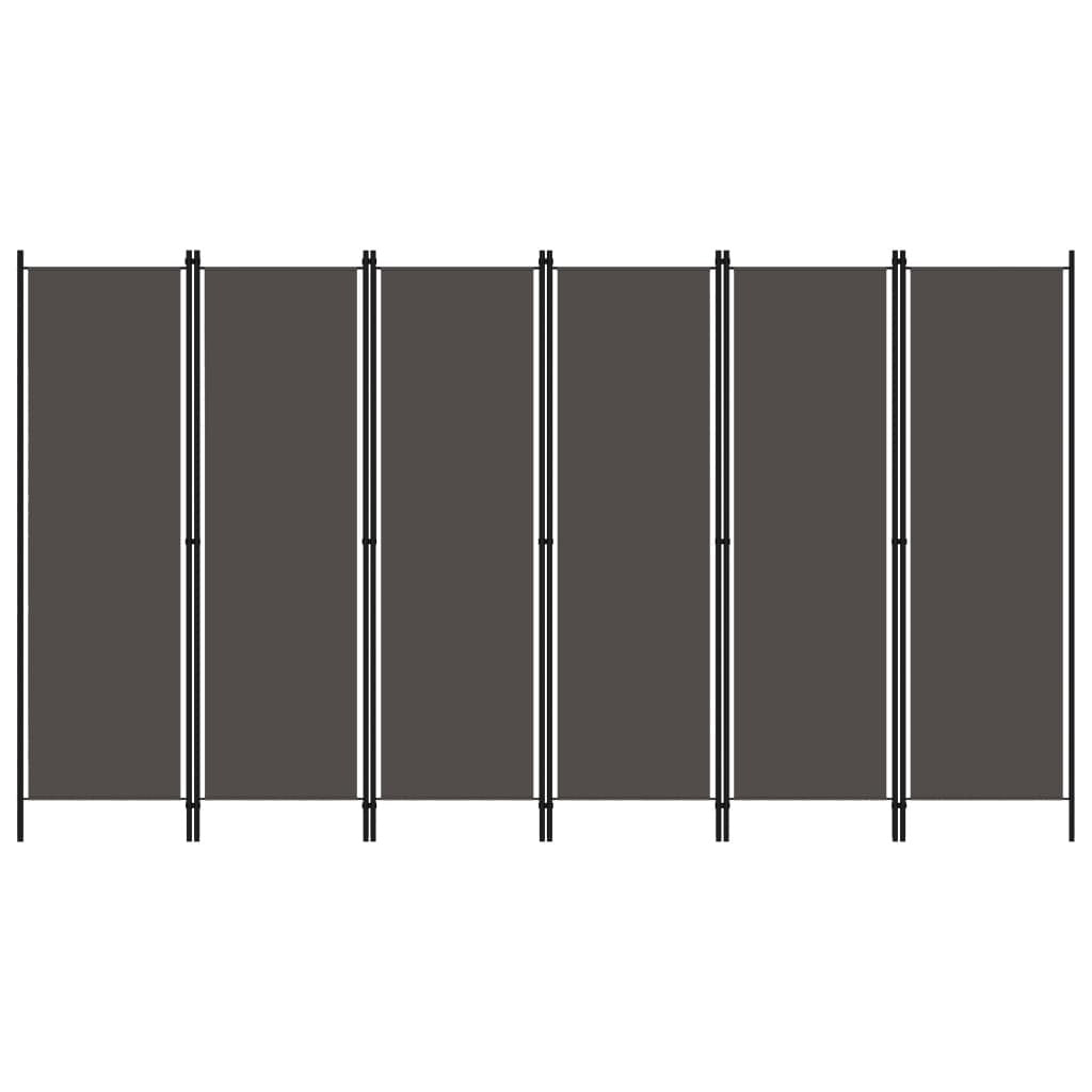 6-Panel Room Divider Anthracite 300x180 cm