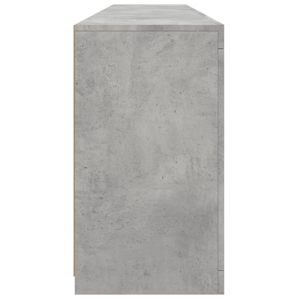 Sideboard with LED Lights Concrete Grey 181.5x37x67 cm