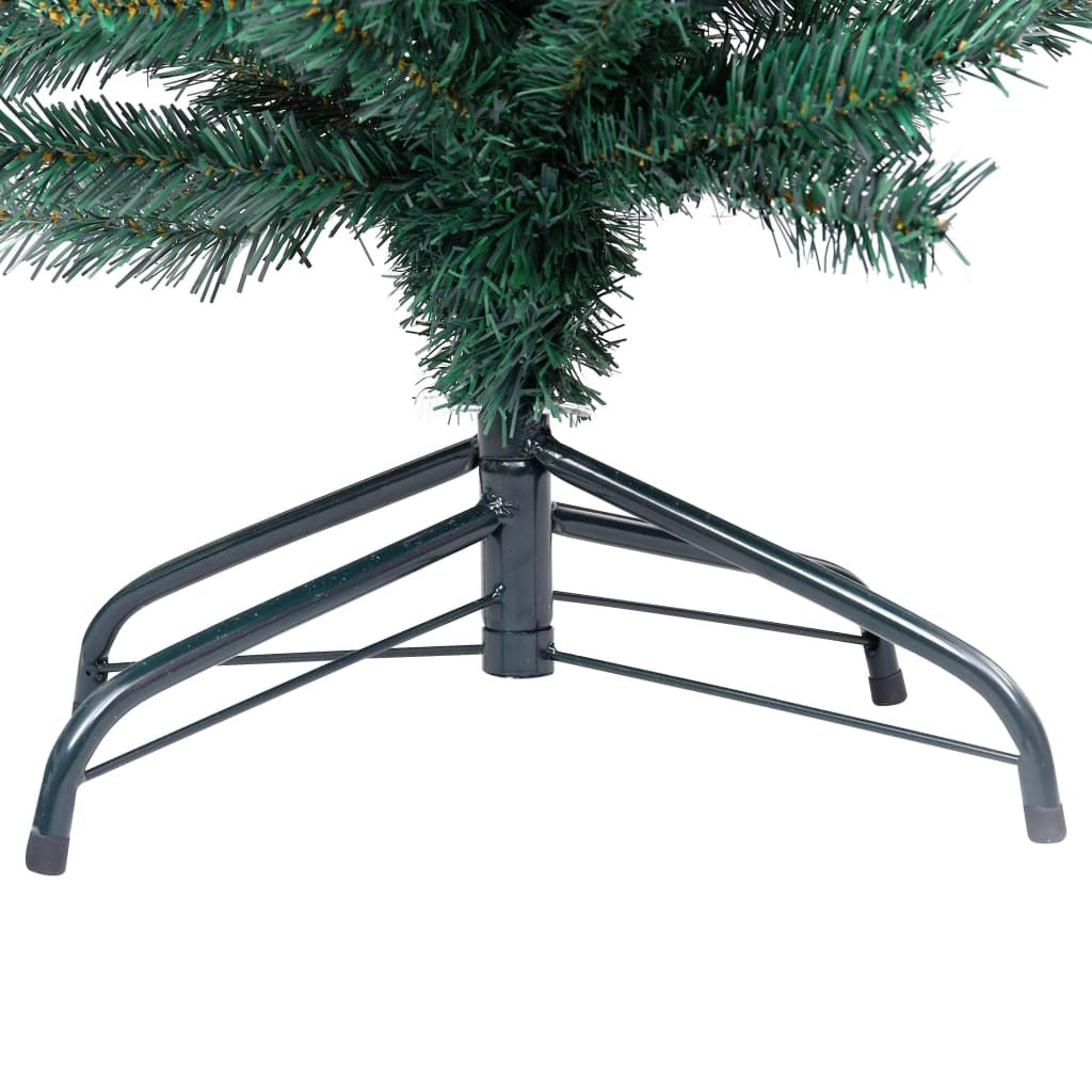 Slim Artificial Christmas Tree with Stand Green 180 cm PVC