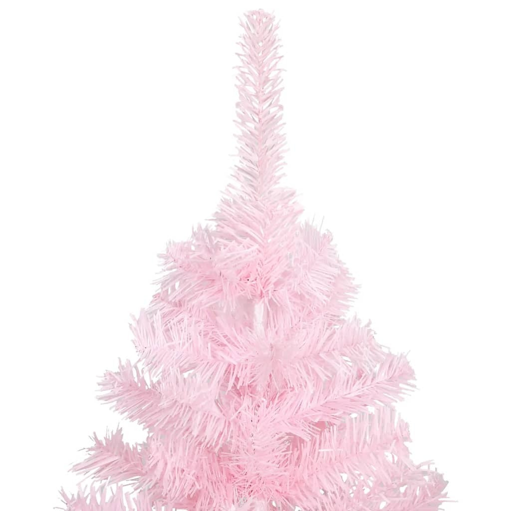 Artificial Christmas Tree with Stand Pink 180 cm PVC