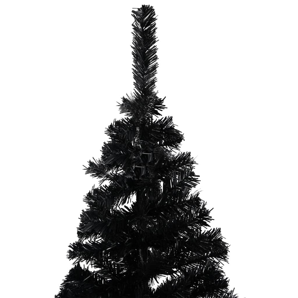 Artificial Christmas Tree with Stand Black 180 cm PVC