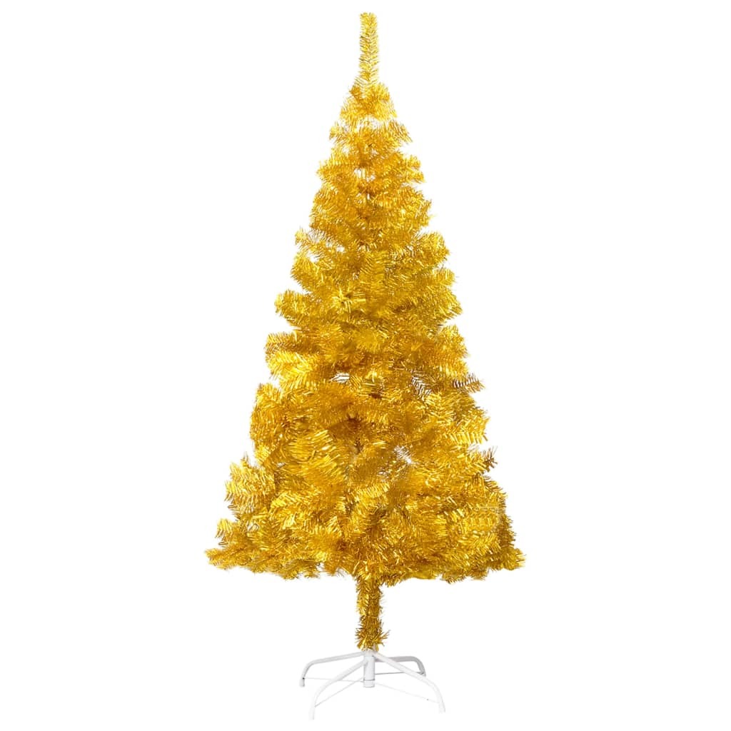 Artificial Christmas Tree with Stand Gold 150 cm PET