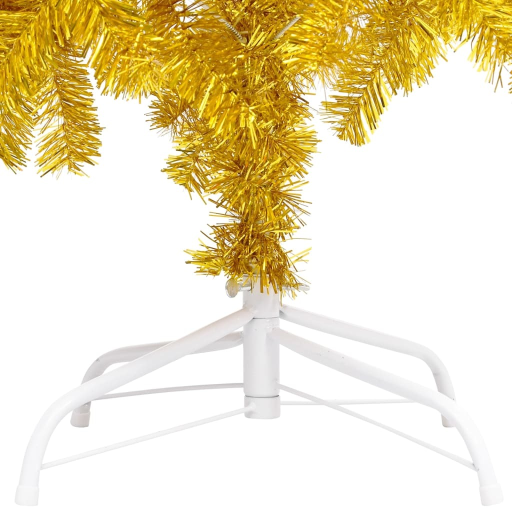 Artificial Christmas Tree with Stand Gold 150 cm PET