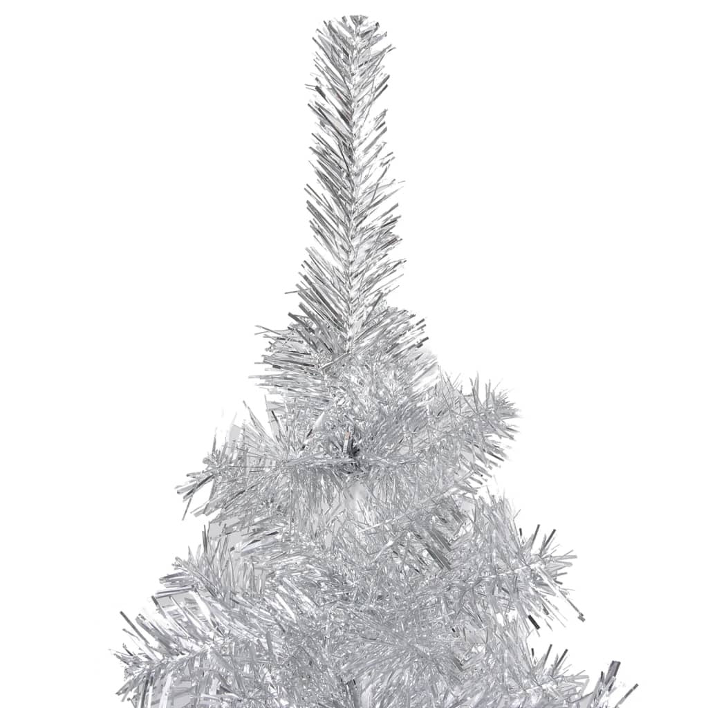 Artificial Christmas Tree with Stand Silver 150 cm PET