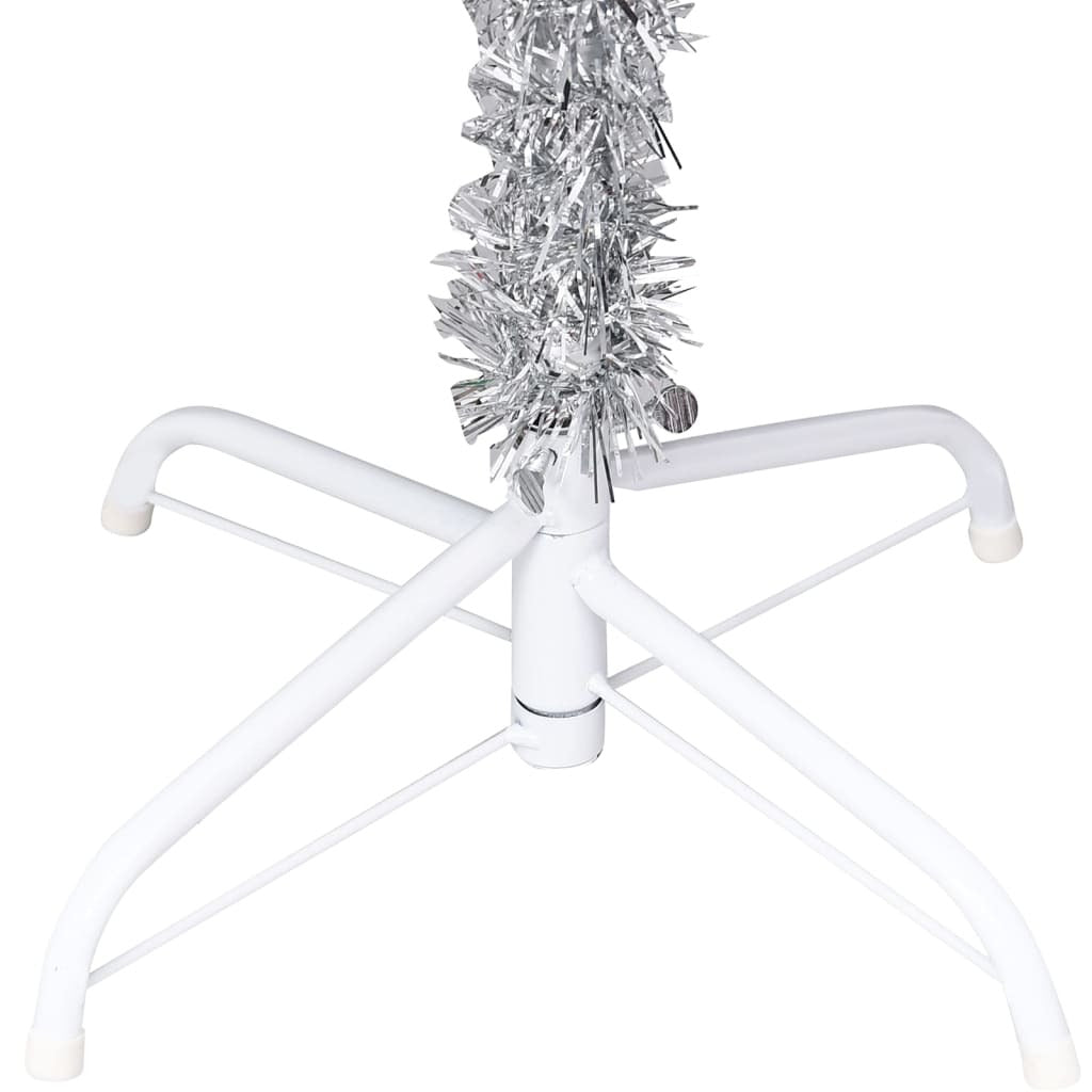 Artificial Christmas Tree with Stand Silver 150 cm PET