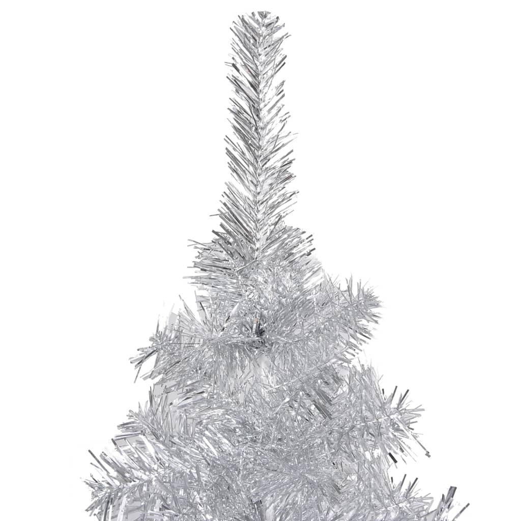 Artificial Christmas Tree with Stand Silver 180 cm PET