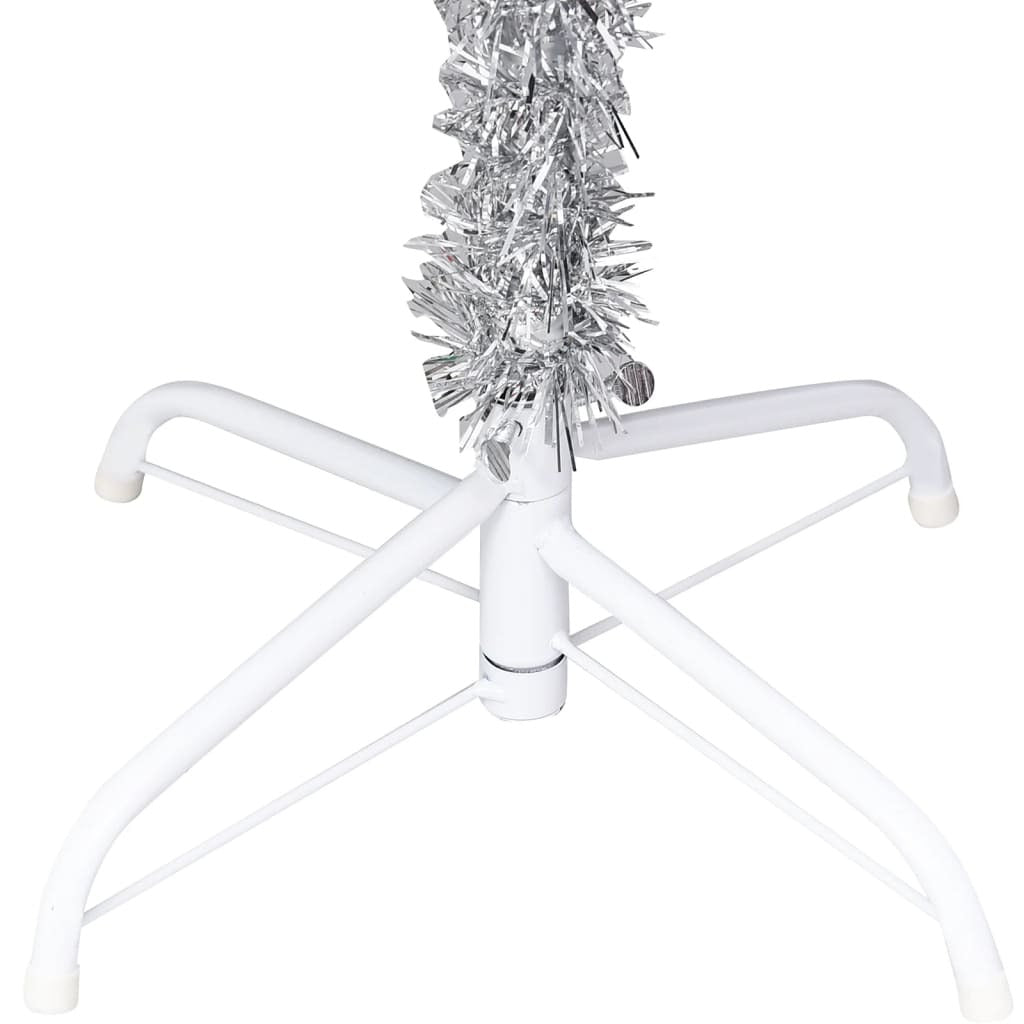 Artificial Christmas Tree with Stand Silver 180 cm PET