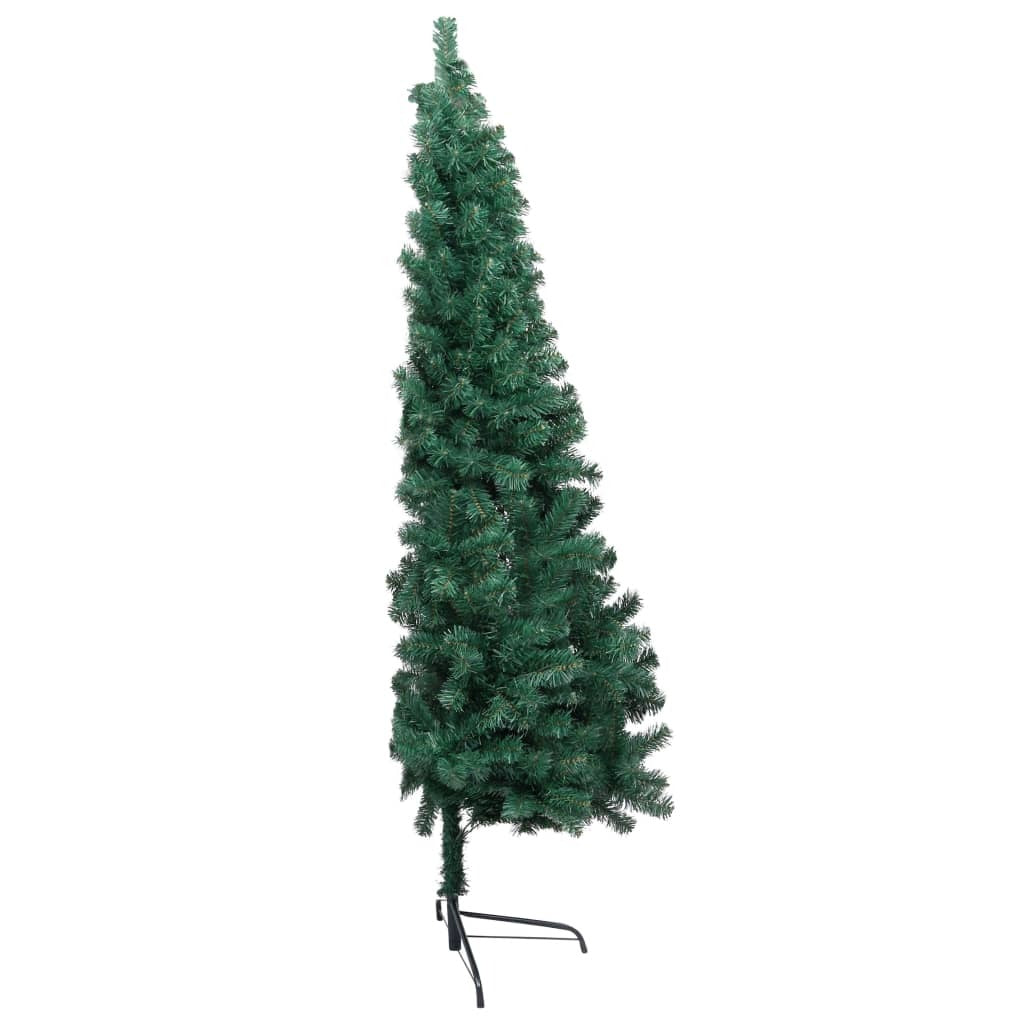 Artificial Half Christmas Tree with Stand Green 210 cm PVC