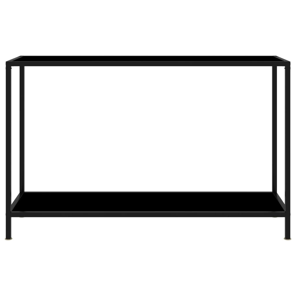 Console Table Black 120x35x75 cm Tempered Glass