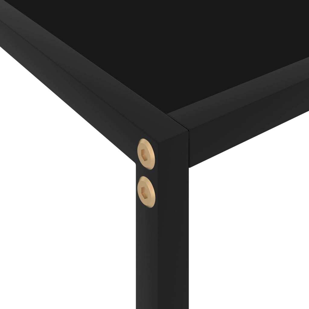 Console Table Black 120x35x75 cm Tempered Glass