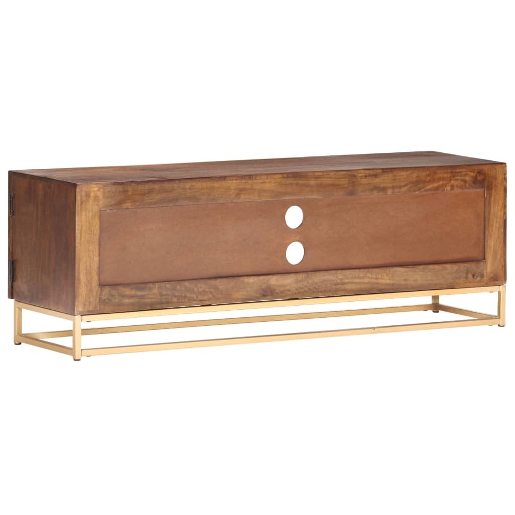 TV Cabinet 124x29x45 cm Solid Mango Wood