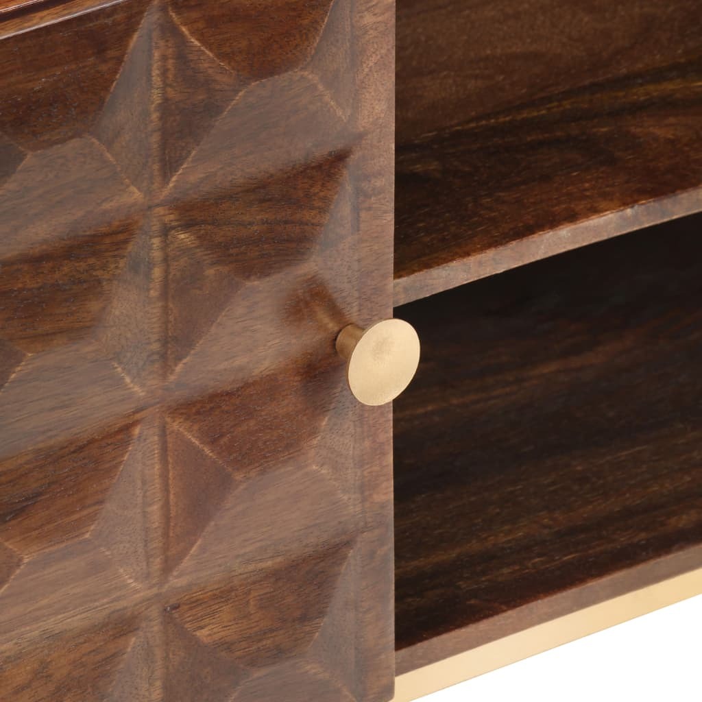 TV Cabinet 124x29x45 cm Solid Mango Wood