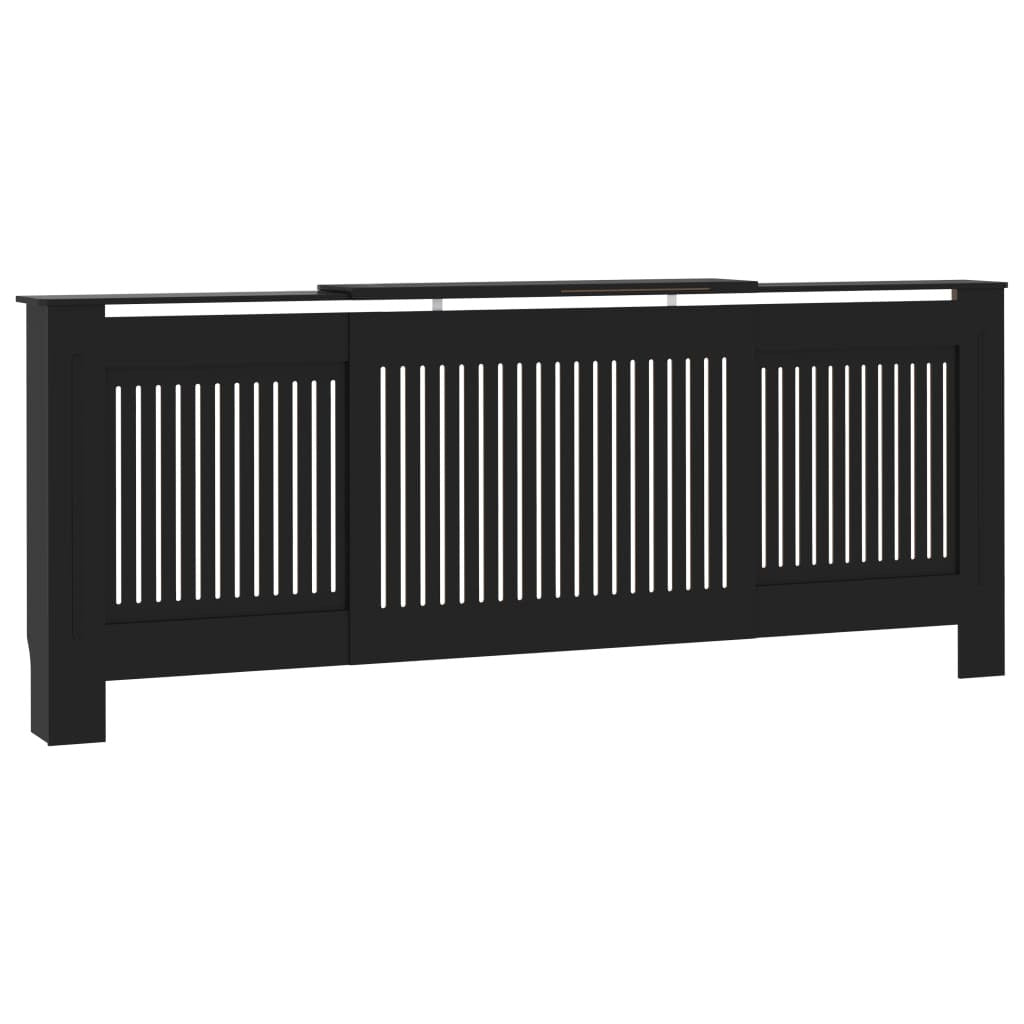 MDF Radiator Cover Black 205 cm