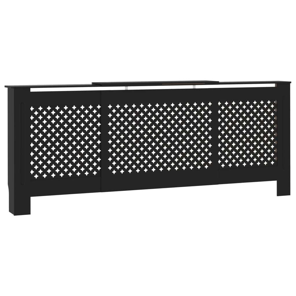 MDF Radiator Cover Black 205 cm