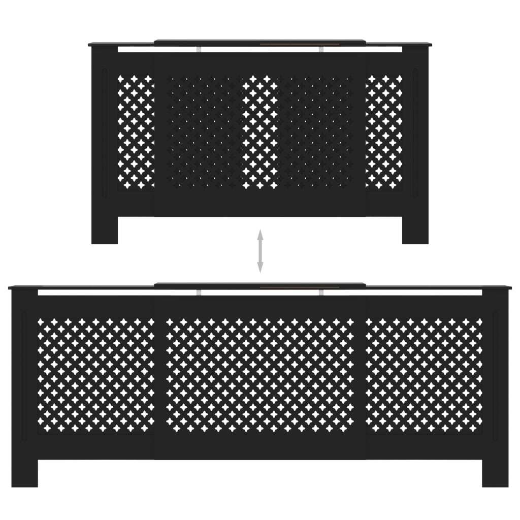 MDF Radiator Cover Black 205 cm