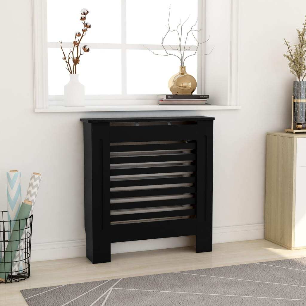 MDF Radiator Cover Black 78 cm