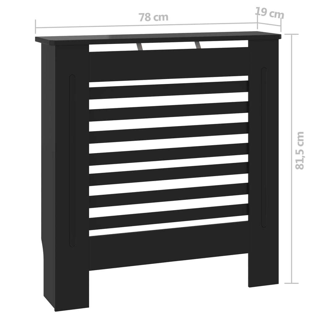 MDF Radiator Cover Black 78 cm