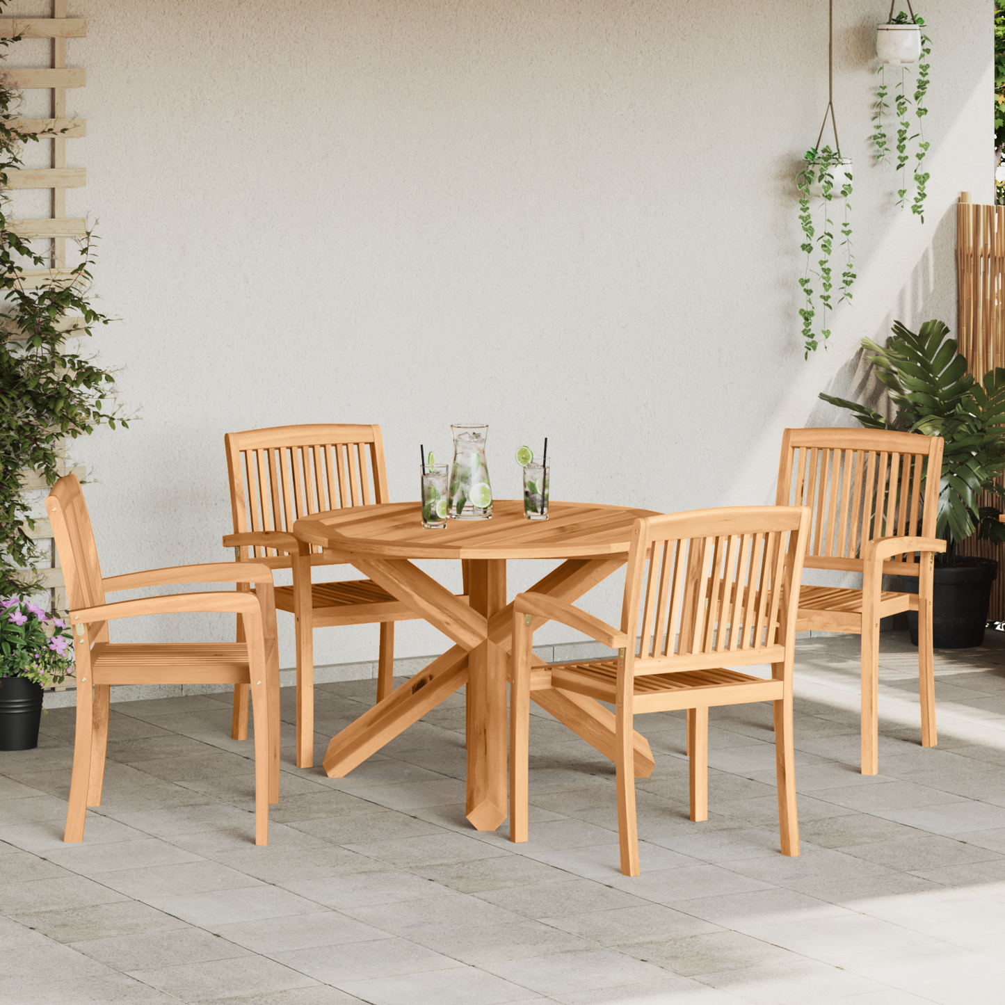 Garden Dining Set 3 pcs Brown Solid Acacia wood