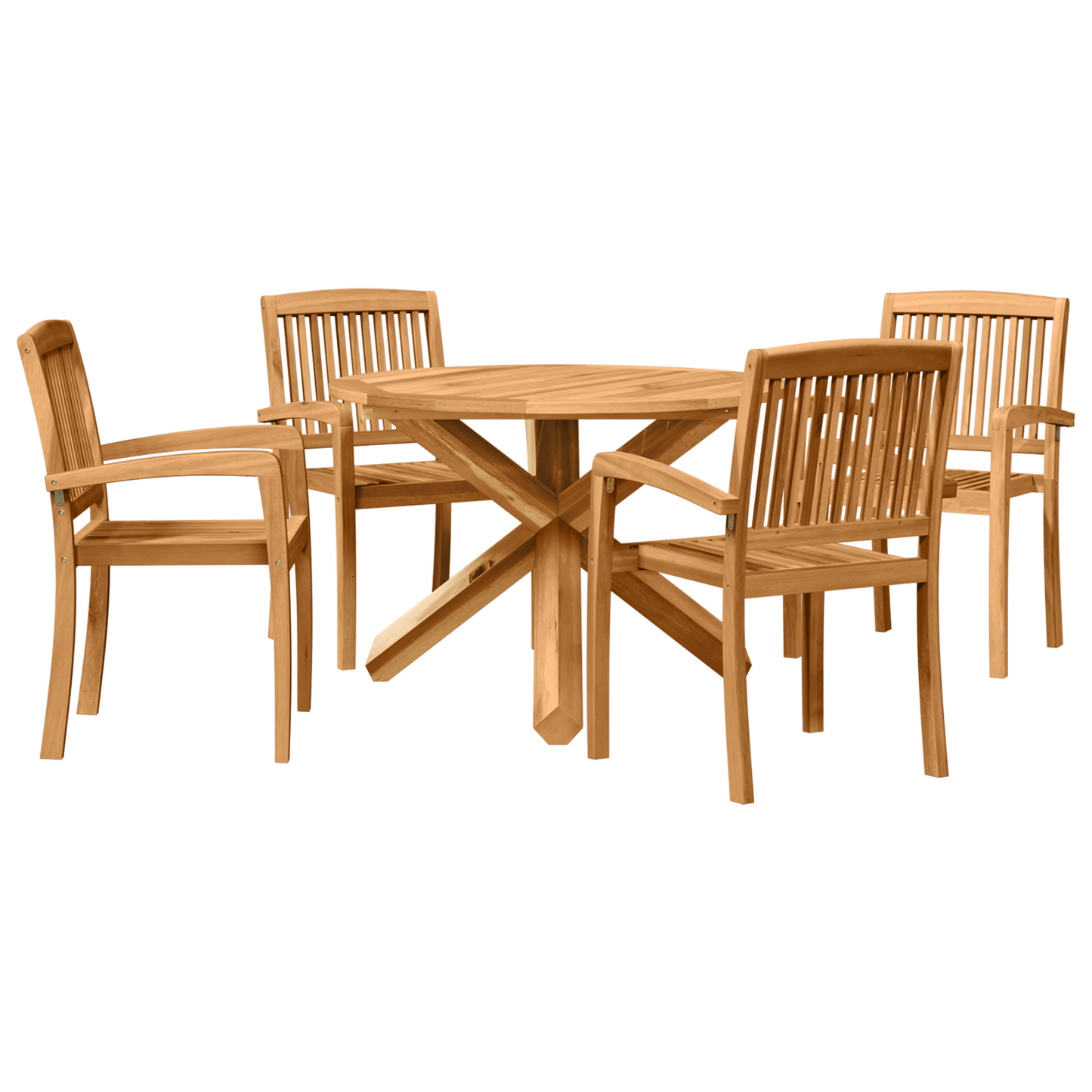 Garden Dining Set 3 pcs Brown Solid Acacia wood