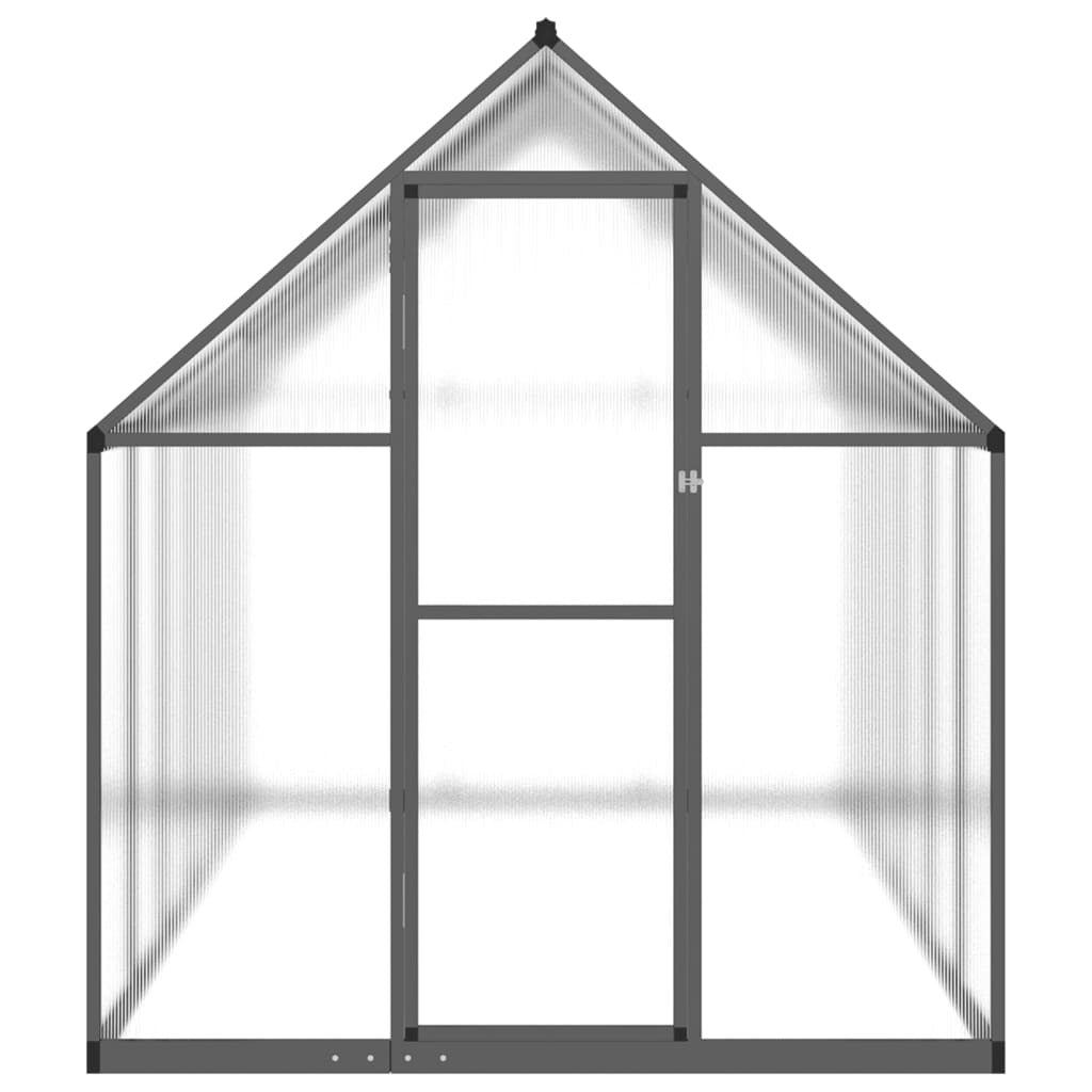 Greenhouse with Base Frame Anthracite 334x169x195 cm Aluminium