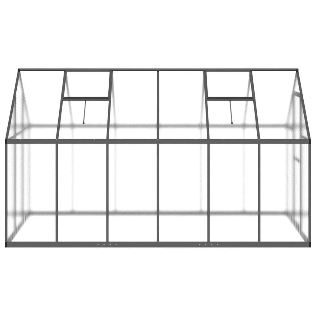 Greenhouse with Base Frame Anthracite 334x169x195 cm Aluminium