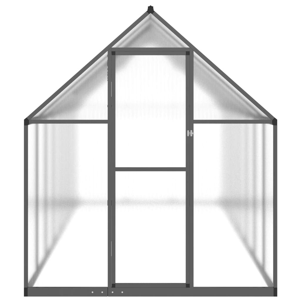 Greenhouse with Base Frame Anthracite 445x169x195 cm Aluminium