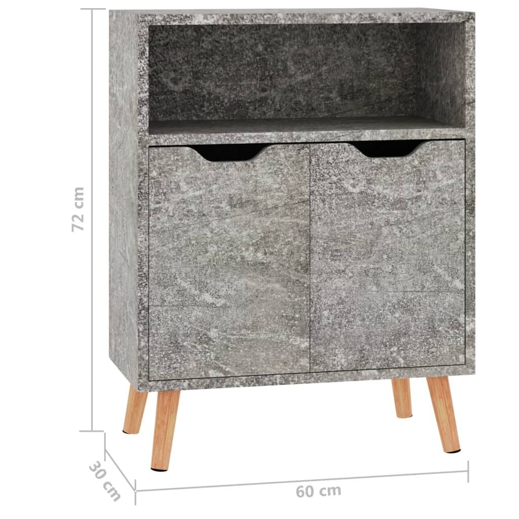Sideboard Concrete Grey 60x30x72 cm Engineered Wood