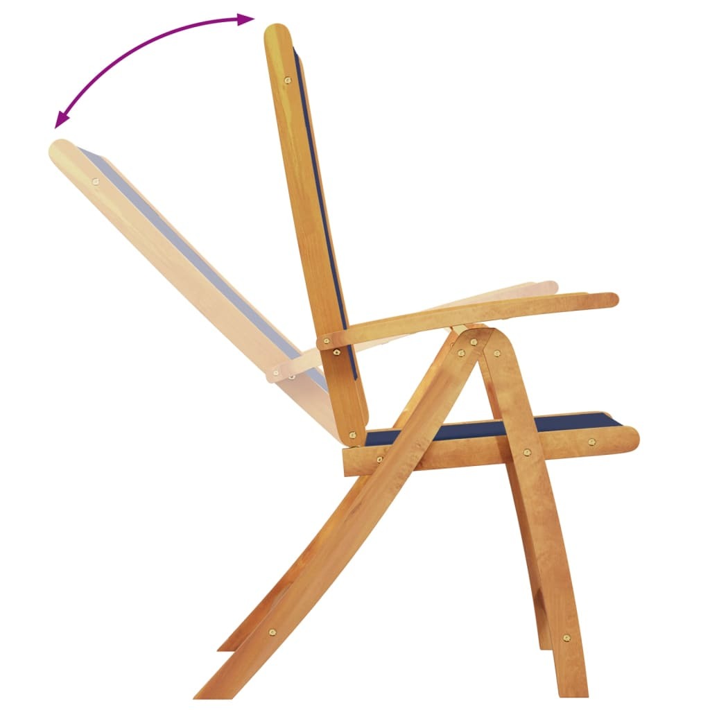 7 Piece Garden Dining Set Solid Wood Acacia and Textilene