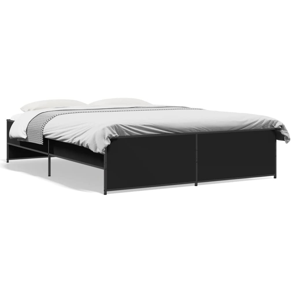 Bed Frame without Mattress Black 140x200 cm